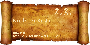 Király Kitti névjegykártya
